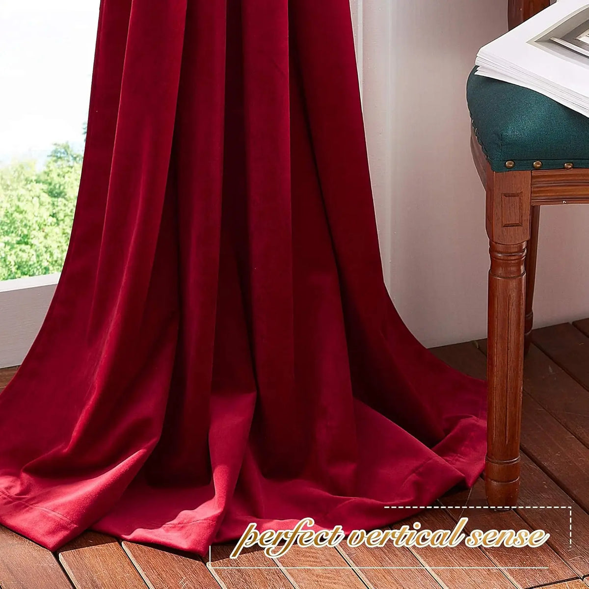 rideau rouge bordeaux solide moderne opacité fenêtre française salon polyester tat