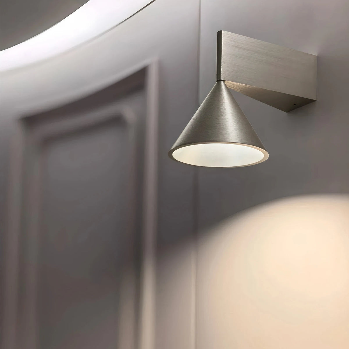 lampe murale moderne aluminium noir argenté gris clair brossée mur fixéeintérieurextérieur