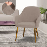 fauteuil moderne marron clair tissu élastique motifs géométriques simple accueil chaise banquet lavable