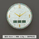 horloge murale moderne simple décoration intérieure visage unique opale naturelle fixation blanc marbré