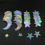 guirlande holographique festives lunes étoiles cercles arc ciel brillantes anniversaire mariage fêtes