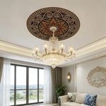 décor autocollant doré ornements floraux motifs géométriques classique 60cm 80cm
