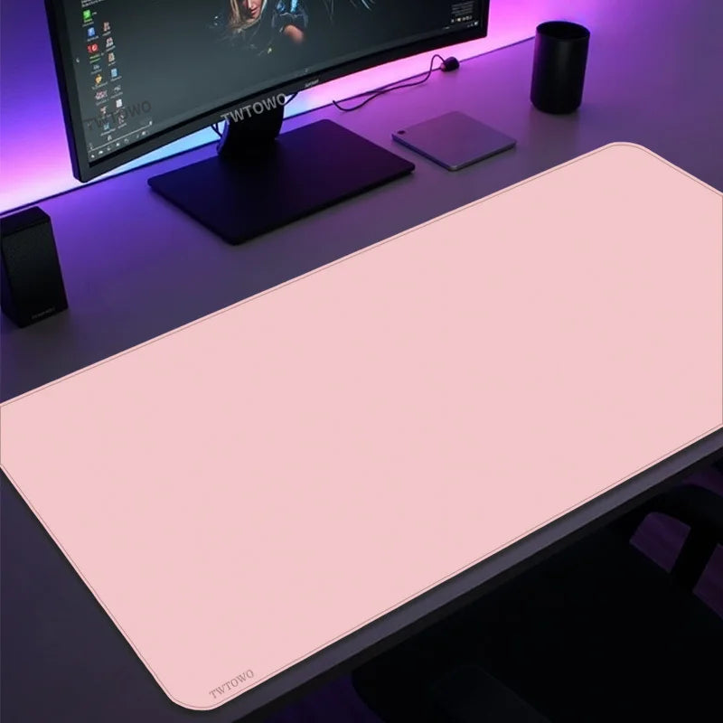 grand tapis souris gamer xxl informatique moderne couleur pastel bleu rose blanc