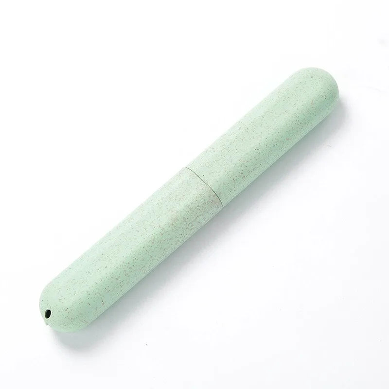 boîte rangement réutilisable moderne brosse dents rose bleu vert beige