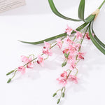 bouquet orchidées artificielles soie rose orange modernes intérieur décoration anniversaire mariage nouveau ano