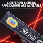 lampe torche rechargeable led aimantée noire moderne compacte fenêtre jaune lumineuse