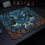 tapis souris jeu violet rose noir motif abstrait texture lisse moderne graphique adhésif