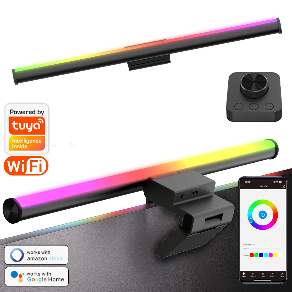 lampe led noir moderne télécommande éclairage rgb variable
