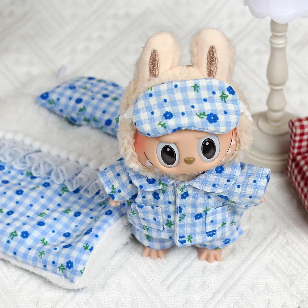 draps lits miniatures oreillers figurines animaux motifs floraux mignon meubles chambre enfants