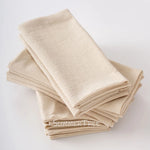 serviettes coton beige clair classiques 40x40cm réutilisables maison mariage party