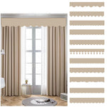 Détail de la cantonnière romaine en polyester chenille couleur prune
