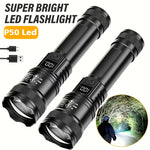 lampe torche led rechargeable usb super lumineuse zoomable mode réglable camping randonnée