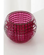 supports bougies transparents moderne rayures horizontales bougie rouge doréDecoration maison fêtes