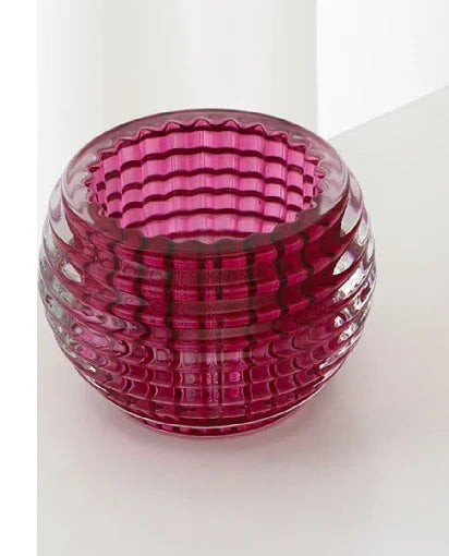 supports bougies transparents moderne rayures horizontales bougie rouge doréDecoration maison fêtes