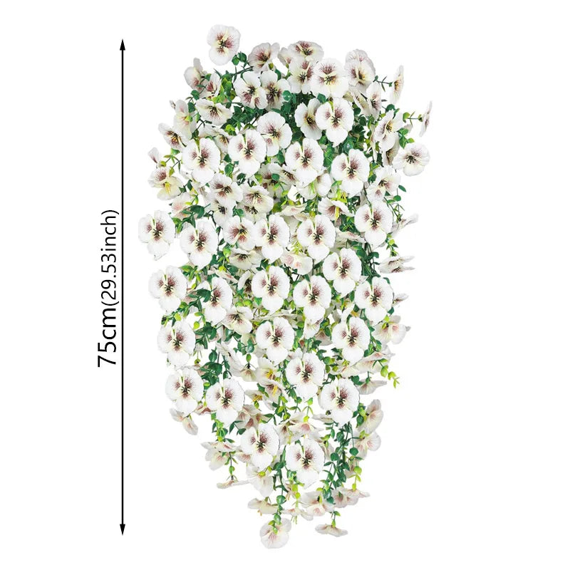 guirlande fleurs artificielles violet jaune blanc mariage anniversaire intérieur moderne décoratif