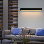 applique murale moderne led verre trempé ip65 étanche noir boisclair