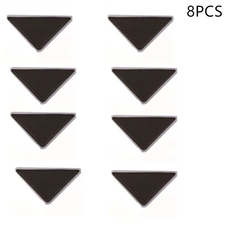 anti dérapage tapis adhésif triangles perforations moderne noir beige 12 pièces