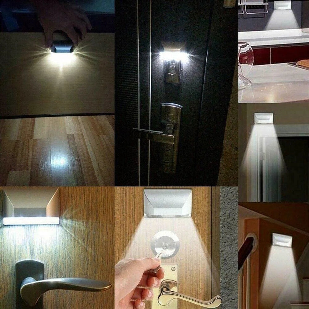 lampe led détecteur mouvement autoactivation adhésif blanc translucent capteur lumière urgence moderne compact porte