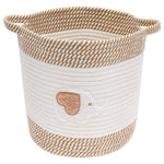 panier rangement tissé main ours poignées beige clair enfantin respectueux environnement utilisation multiple articles