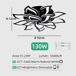 plafonnier led moderne fleur lotus blanc télécommande différentes couleursflux lumineux réglable garantie an