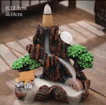 décoration zen fontaine cascade relief rocher lanterne animaux naturelle japonaise salon