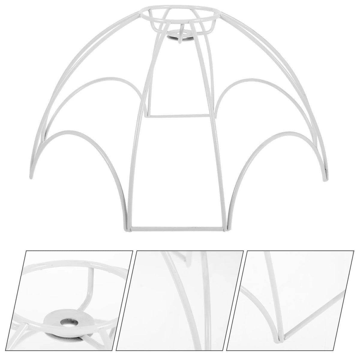 cadre lampe diy blanc structure metal moderne minimaliste holder table lumière