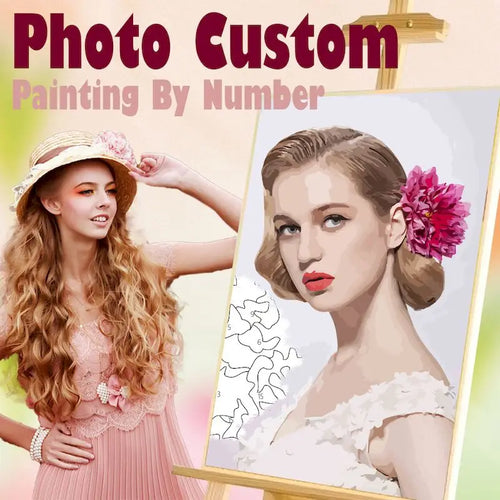 kit peinture numéros toile personnalisée fleurs animaux paysages décoration murale moderne