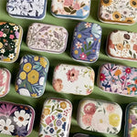 boîtes métal vintage fleur multicolores rangement bijoux emballage cadeau mariage respectueux environnement