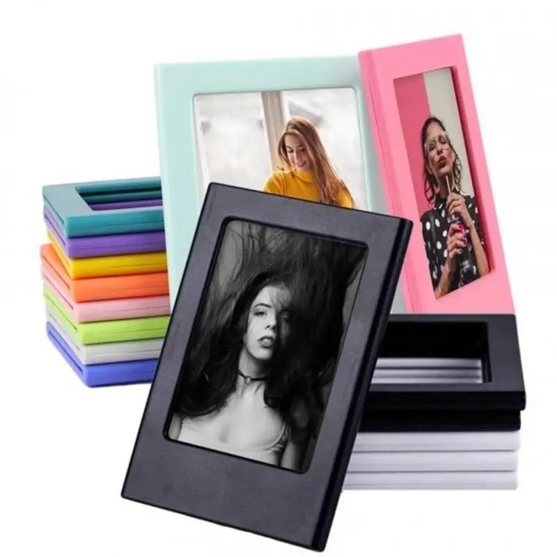 cadres photo aimants transparents modernes couleurs variées instantané fujifilm compatible divers minimaliste pack multiple
