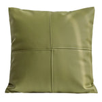 housse coussin vert olive motif géométrique contemporain polyester respectueux environnement coussin