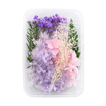 Fleurs séchées naturelles variées bleu rose vert blanc décoration diy bougie évènement