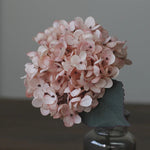 Décoration intérieure bouquet hortensia artificiels soie rose blanc vert classique mariage anniversaire chambre