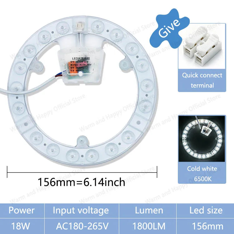 plafonnier led blanc moderne 12w 18w 24w 36w aimants intégrés câble électrique