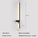 lampe murale moderne appliques led noir blanc minimaliste fixée mur chambre salon entrée