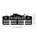 support mural médailles sportif silhouettes joueurs moderne noir fixations murales