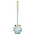 brosse wc moderne bleu clair orange blanc texture coquillage adhésif durable plastique