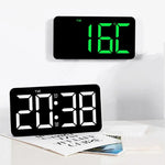 horloge murale numérique écran led grande réveil décoration salon moderne noir blanc vert bleu