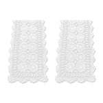 nappe blanche dentelle vintage motifs floraux crochetés rustique décoration table chambre