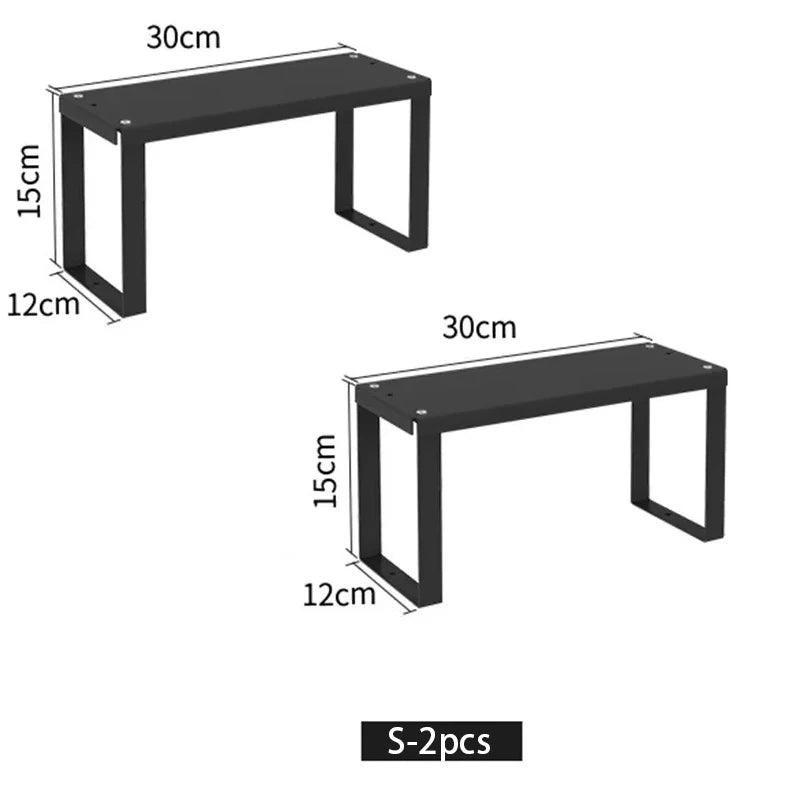 étagère cuisine métal moderne noir structure simple réutilisable multipurpose