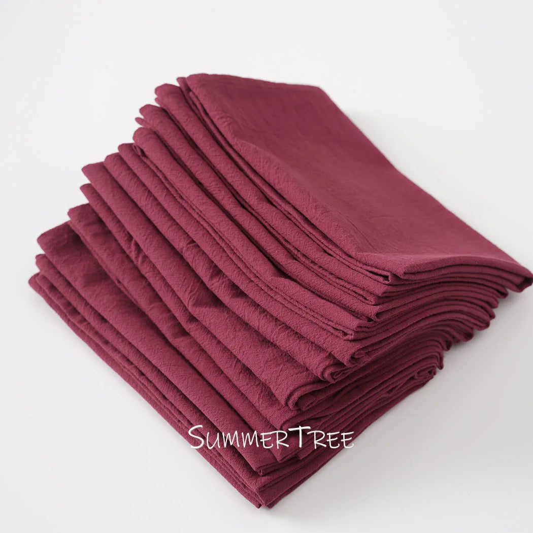 serviettes coton rose pâle minimaliste 40x40cm réutilisables table maison party