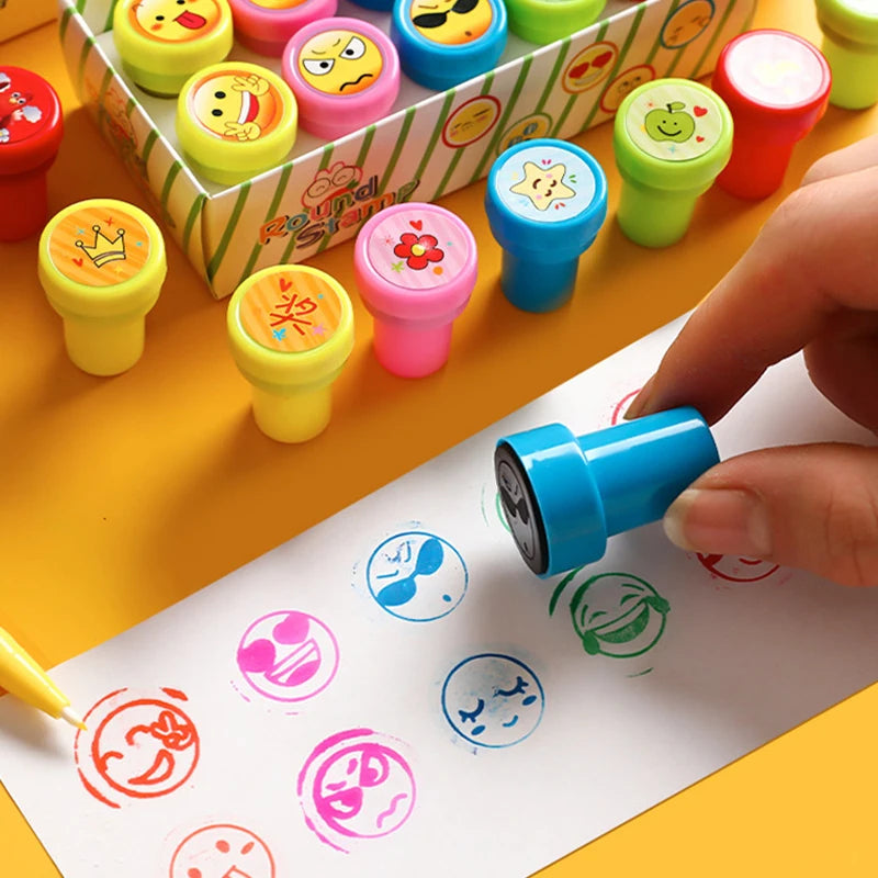 tampons dessin animé animaux visages peinture manuelle décoration photo enfant variées opaques