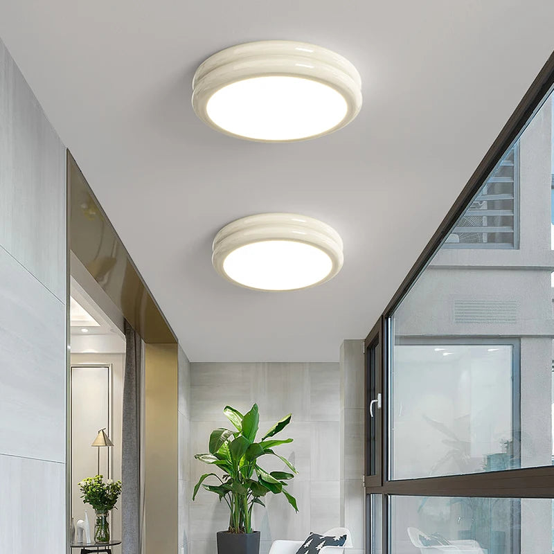 plafonnier led moderne vert blanc rouge opacité ronde lisse chambre salon