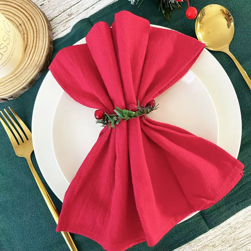 serviette table coton rose violet ruban jute décoration mariage fête rustique moderne