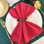 serviette table coton rose violet ruban jute décoration mariage fête rustique moderne
