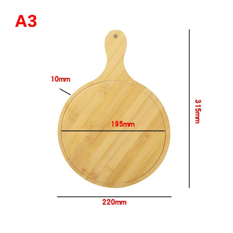 planche découper bois clair grain naturel fourchette couteau classique service pizza steak collation