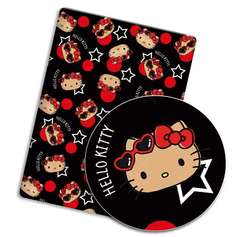 serviettes hello kitty motif coeurs ballons coton polyester résistant blanc rose vert jaune
