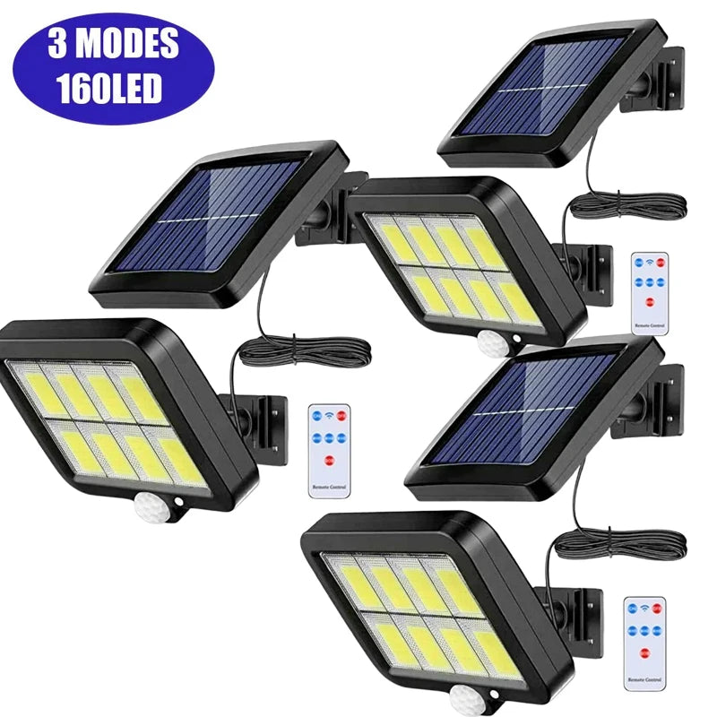 lampe solaire murale détecteur mouvement 18 led ip65 étanche moderne clips câble jardin rue