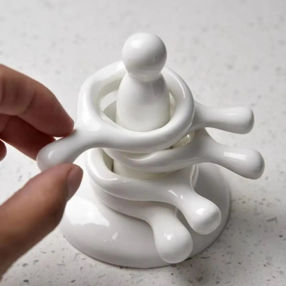 supports condiments céramique blanc gris moderne réutilisable porcelaine minimaliste table manger