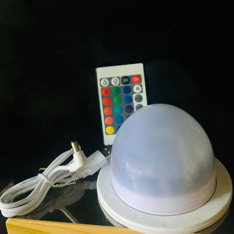 lampe led rechargeable rgbw télécommande adhésive moderne blanc mat
