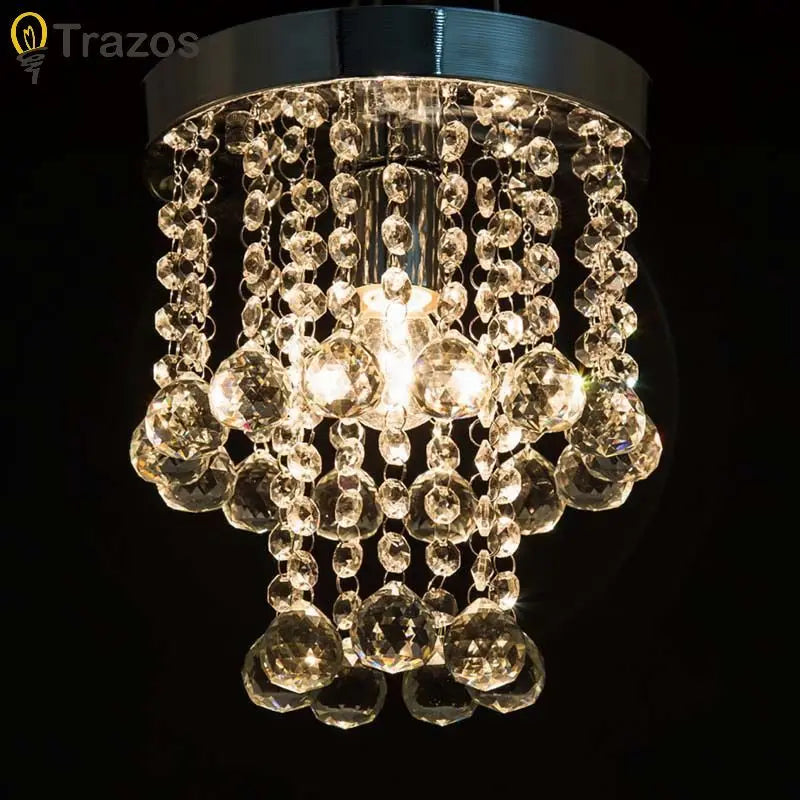 lampe suspendue cristal modernes élégantes transparentes argentées éclairage cuisine montée surface toucher interrupteur led